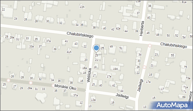 Łódź, Wiślicka, 23, mapa Łodzi