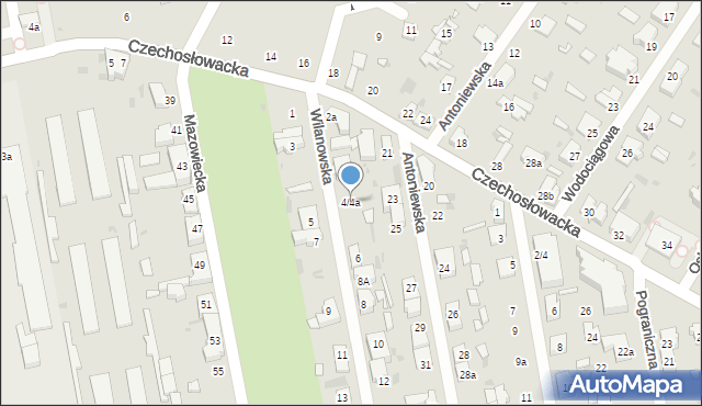 Łódź, Wilanowska, 4/4a, mapa Łodzi