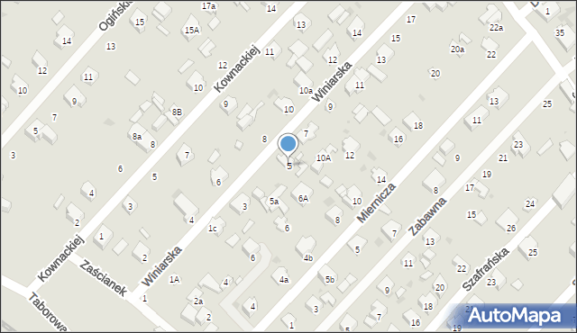 Łódź, Winiarska, 5, mapa Łodzi