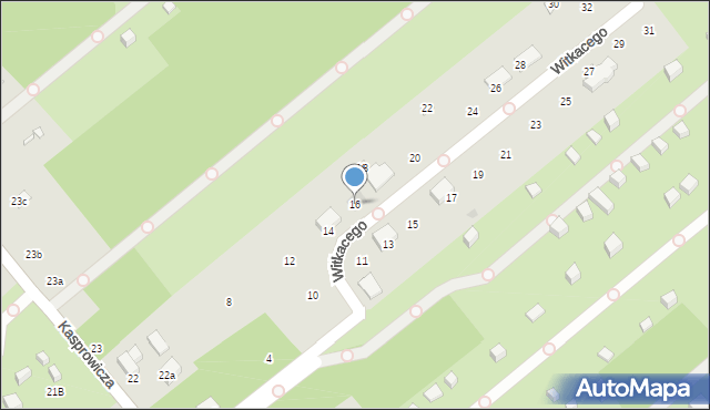 Łódź, Witkacego Stanisława, 16, mapa Łodzi