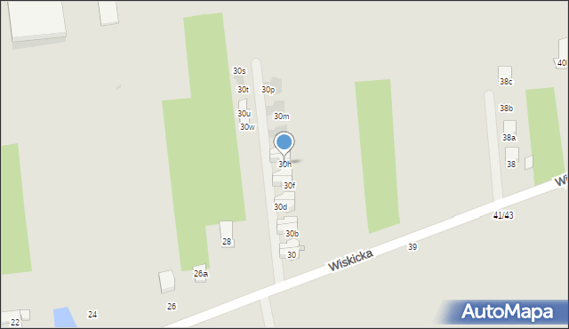 Łódź, Wiskicka, 30h, mapa Łodzi