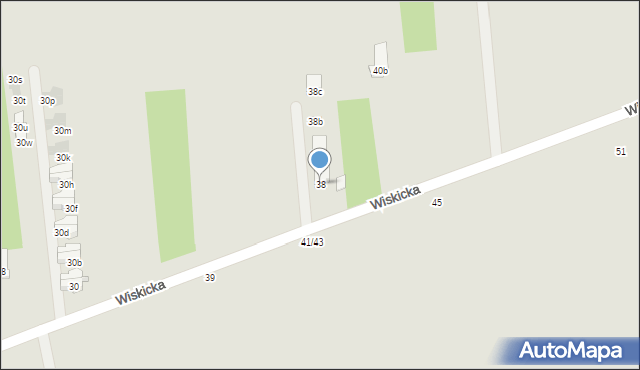 Łódź, Wiskicka, 38, mapa Łodzi