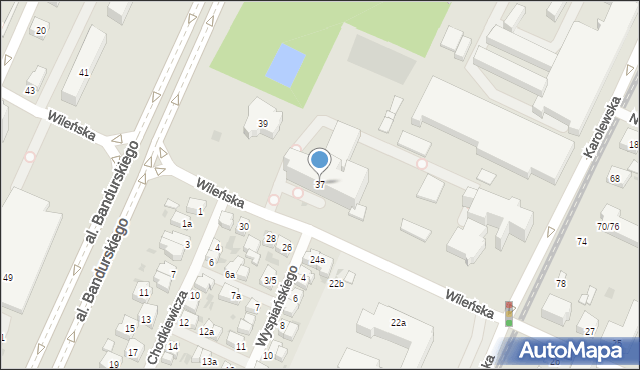 Łódź, Wileńska, 37, mapa Łodzi