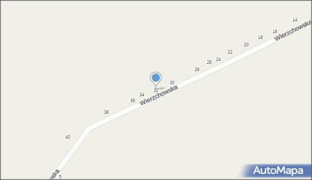 Łomazy, Wierzchowska, 32, mapa Łomazy