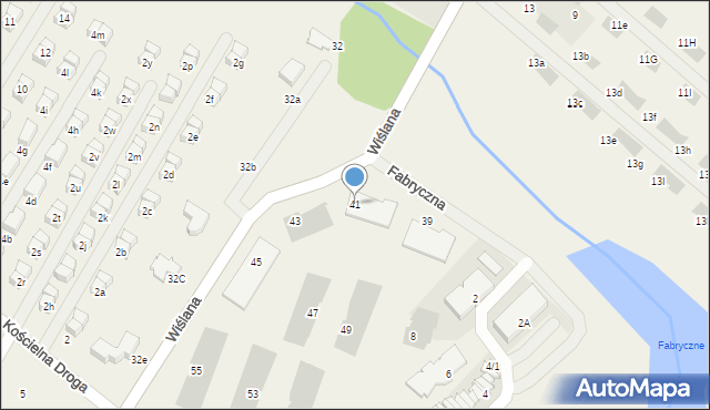 Łomianki Dolne, Wiślana, 41, mapa Łomianki Dolne