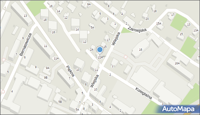 Łomża, Wiejska, 11A, mapa Łomży
