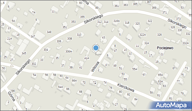 Łomża, Witosa Wincentego, 3, mapa Łomży
