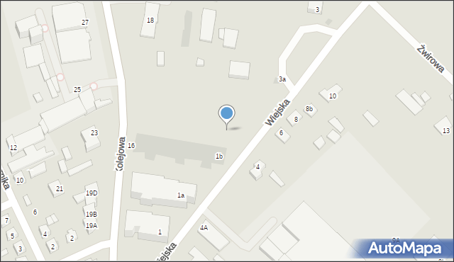 Łosice, Wiejska, 1c, mapa Łosice