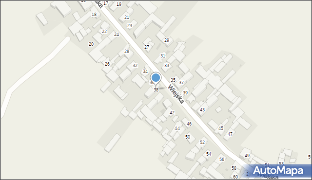 Łowkowice, Wiejska, 38, mapa Łowkowice