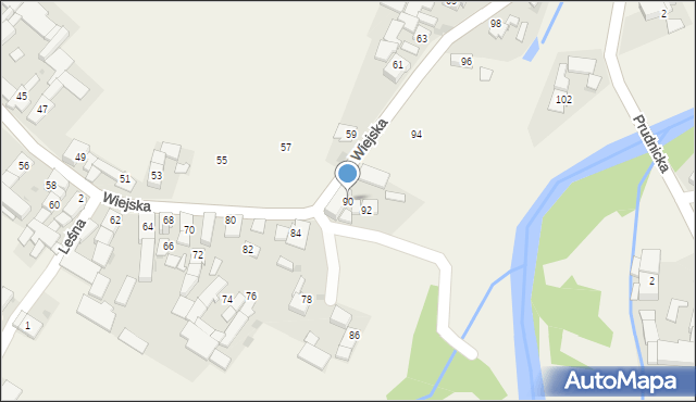 Łowkowice, Wiejska, 90, mapa Łowkowice