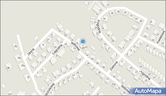 Lubań, Willowa, 44, mapa Lubań