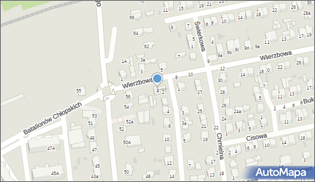 Lubartów, Wierzbowa, 4, mapa Lubartów