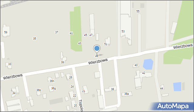 Lubartów, Wierzbowa, 49, mapa Lubartów