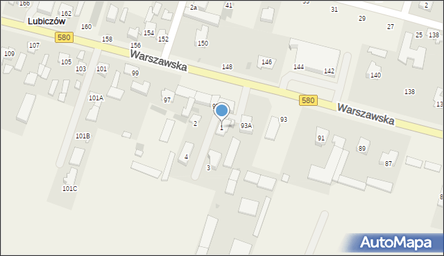 Lubiczów, Willowa, 1, mapa Lubiczów