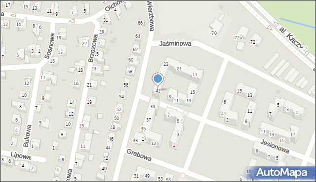 Lubin, Wierzbowa, 41, mapa Lubin