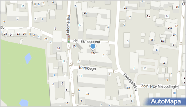 Lublin, Wieniawska, 15a, mapa Lublina