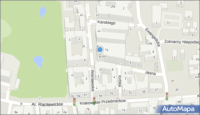 Lublin, Wieniawska, 5, mapa Lublina