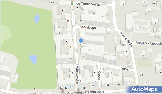 Lublin, Wieniawska, 9, mapa Lublina