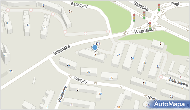 Lublin, Wileńska, 2f, mapa Lublina