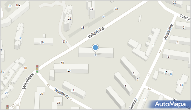 Lublin, Wileńska, 8, mapa Lublina