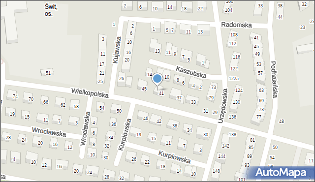 Lublin, Wielkopolska, 43, mapa Lublina