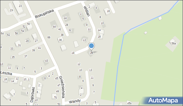 Lublin, Wiślan, 28, mapa Lublina