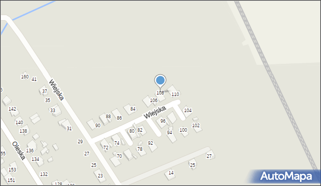 Lubliniec, Wiejska, 108, mapa Lubliniec