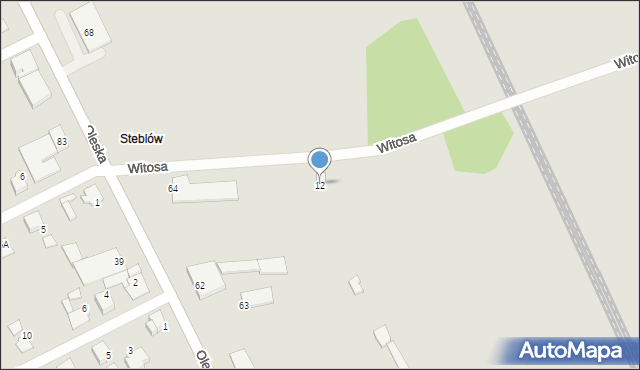 Lubliniec, Witosa Wincentego, 12, mapa Lubliniec