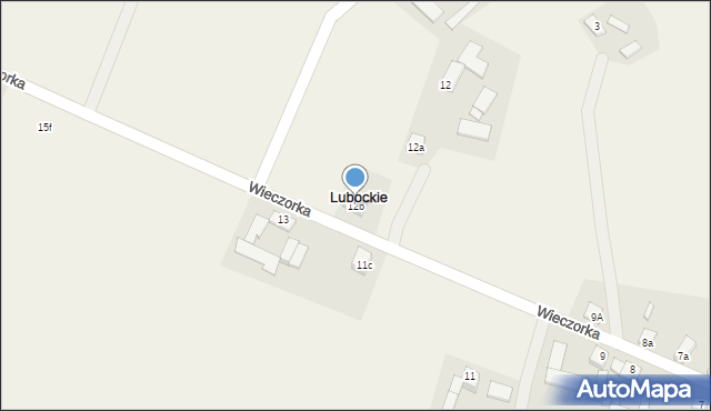 Lubockie, Wieczorka, 12b, mapa Lubockie