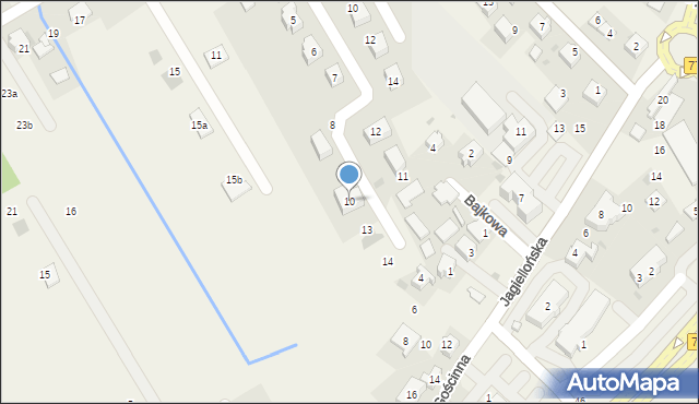 Luborzyca, Widokowa, 10, mapa Luborzyca