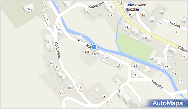 Ludwikowice Kłodzkie, Wiejska, 19a, mapa Ludwikowice Kłodzkie