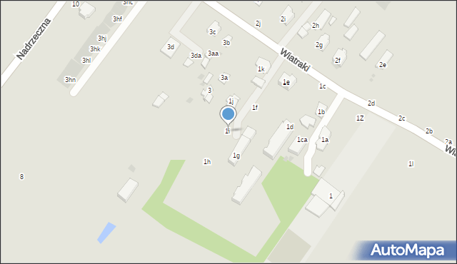 Łuków, Wiatraki, 1i, mapa Łuków