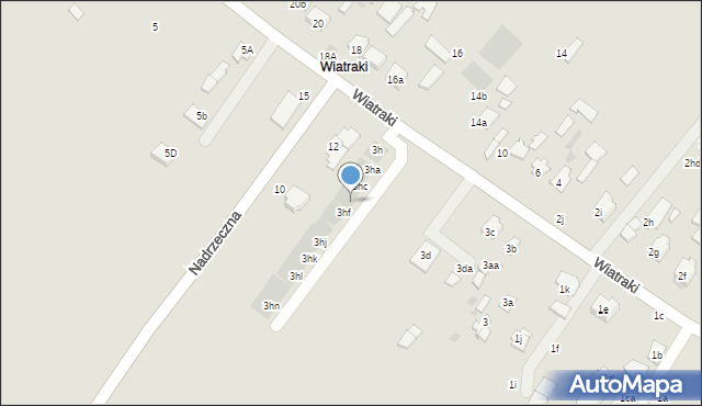 Łuków, Wiatraki, 3he, mapa Łuków