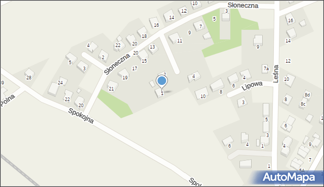 Lulinek, Wiśniowa, 1, mapa Lulinek