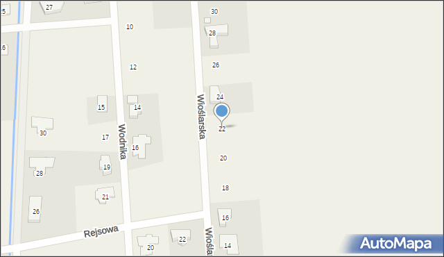 Lusówko, Wioślarska, 22, mapa Lusówko
