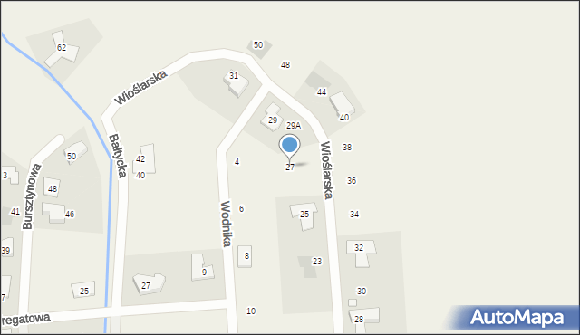 Lusówko, Wioślarska, 27, mapa Lusówko