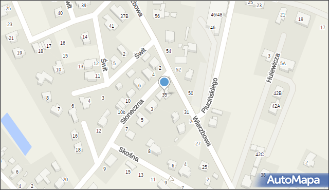 Lusowo, Wierzbowa, 35, mapa Lusowo