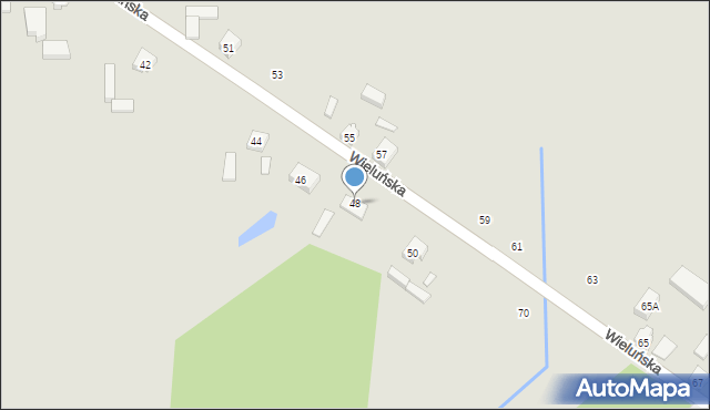 Lututów, Wieluńska, 48, mapa Lututów