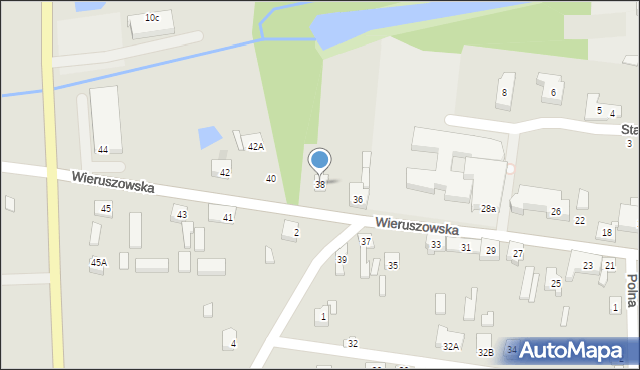 Lututów, Wieruszowska, 38, mapa Lututów