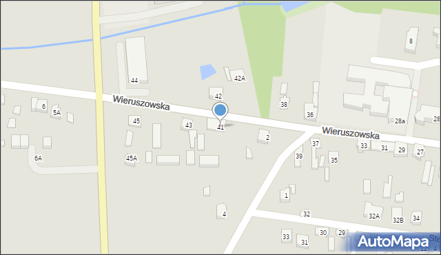 Lututów, Wieruszowska, 41, mapa Lututów