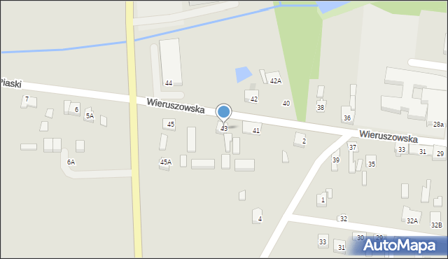 Lututów, Wieruszowska, 43, mapa Lututów