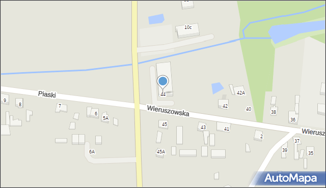 Lututów, Wieruszowska, 44, mapa Lututów