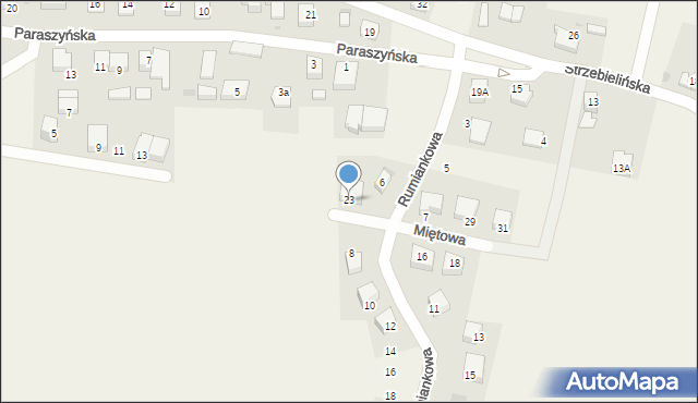 Luzino, Wiejska, 23, mapa Luzino