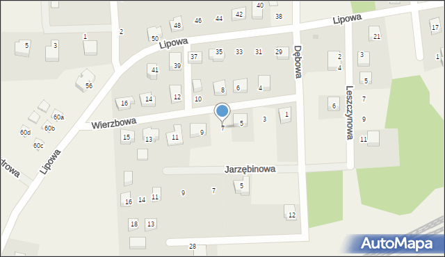Luzino, Wierzbowa, 7, mapa Luzino