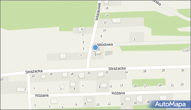 Łysiec, Widokowa, 2, mapa Łysiec