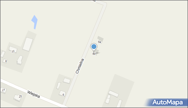 Łysomice, Wiejska, 6d, mapa Łysomice