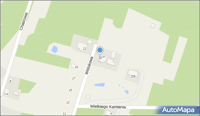 Mąchocice Kapitulne, Widokowa, 22, mapa Mąchocice Kapitulne