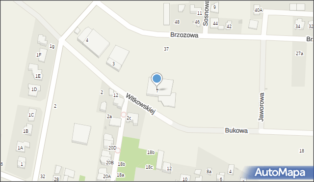 Macierzysz, Witkowskiej Franciszki Marii, 7, mapa Macierzysz