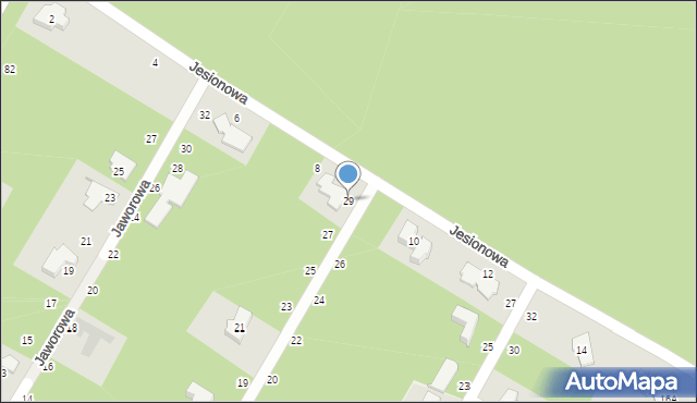 Magdalenka, Wiązowa, 29, mapa Magdalenka