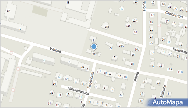 Maków Mazowiecki, Witosa Wincentego, 5a, mapa Maków Mazowiecki